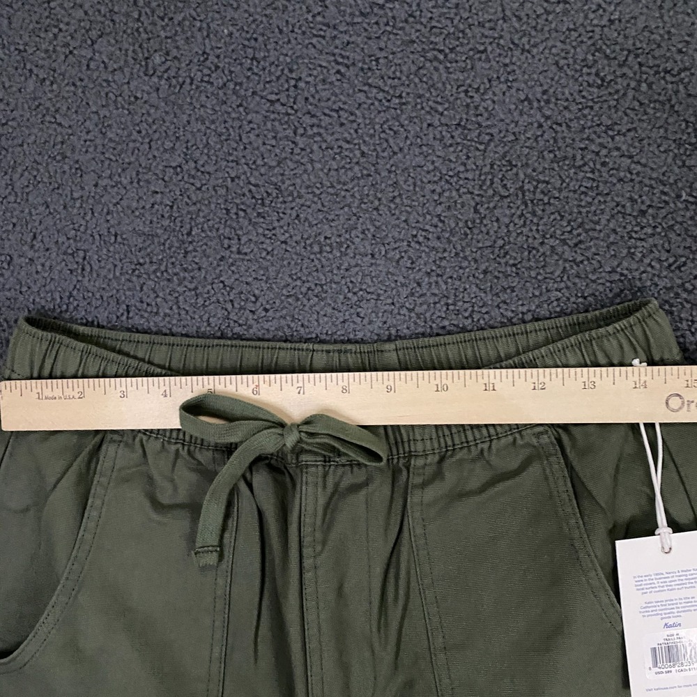 Katin Trails Pant Elastic Mens Medium Olive Green Waist Drawstring Surf Skate - Picture 4 of 12